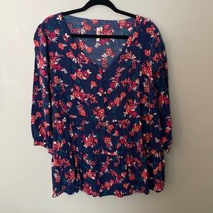 Red Camel -Plus -Floral Shirt